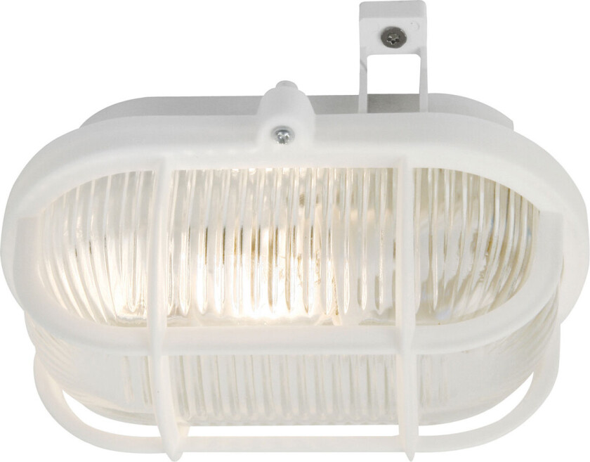 Bilde av - Skotlampe Utendørs Vegglampe Oval White