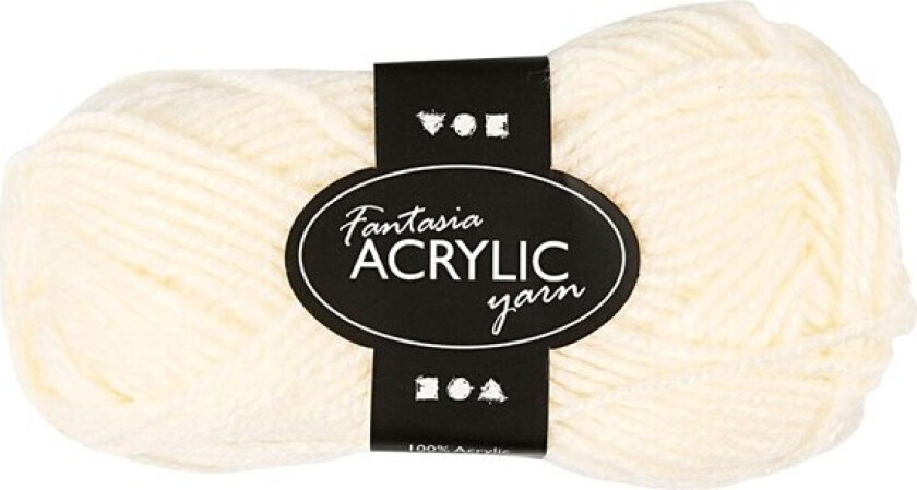 Acrylic yarn Off-White 50gr 80m