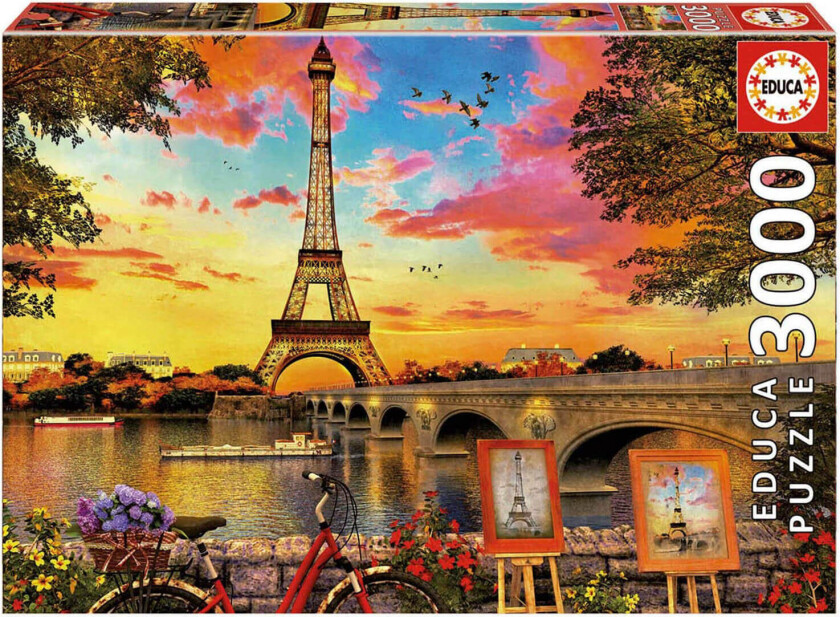 Puslespill Educa Sunset In Paris 2000 stykker