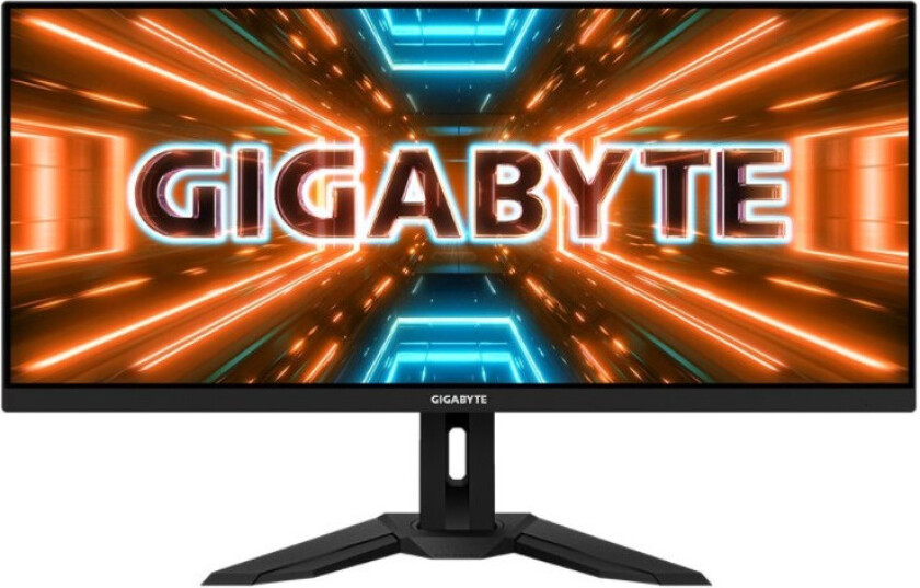 Gigabyte M34WQ - LED-skjerm - 34 - 3440 x 1440 WQHD @ 144 Hz - IPS - 400 cd/m² - 1000:1 - DisplayHDR 400 - 1 ms - 2xHDMI, DisplayPort, USB-C - høyttalere - svart