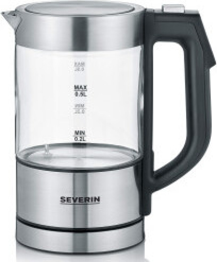 Severin WK 3458 - Kjele - 0.5 liter - 1100 W - børstet rustfritt stål / glass