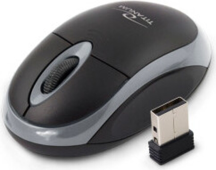 Titanum VULTURE - Mus - Optisk - 3 knapper - Grå