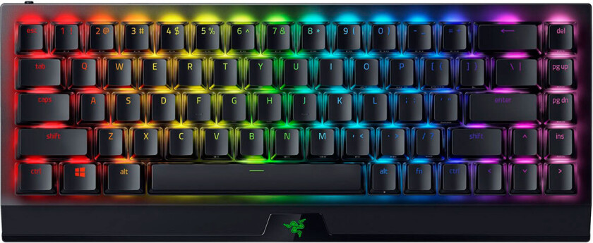 BlackWidow V3 Mini HyperSpeed - Yellow - US - Gamingtastatur - Uten numpad - Amerikansk Engelsk - Svart