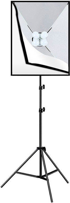LED studio softbox set 50x70cm, tripod, LED bulbs 4 pcs PU5071EU