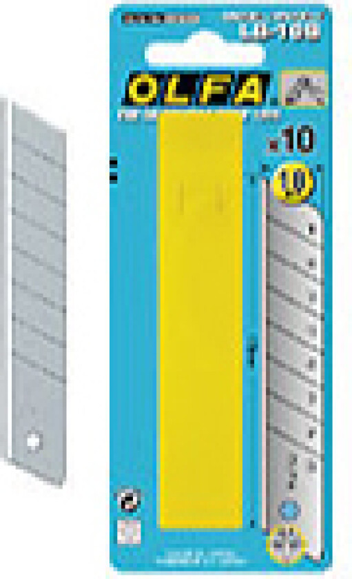 Bilde av Olfa knivblad 18 mm - 10 stk. Blister pakke - 1596599