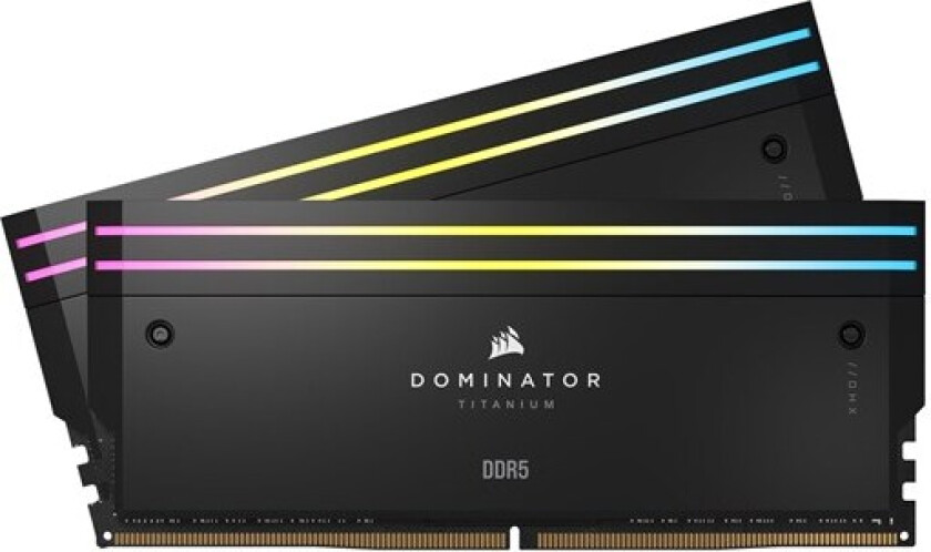 Dominator Titanium DDR5-6400 - 96GB - CL32 - Quad Channel (4 stk) - Intel XMP - Svart med RGB