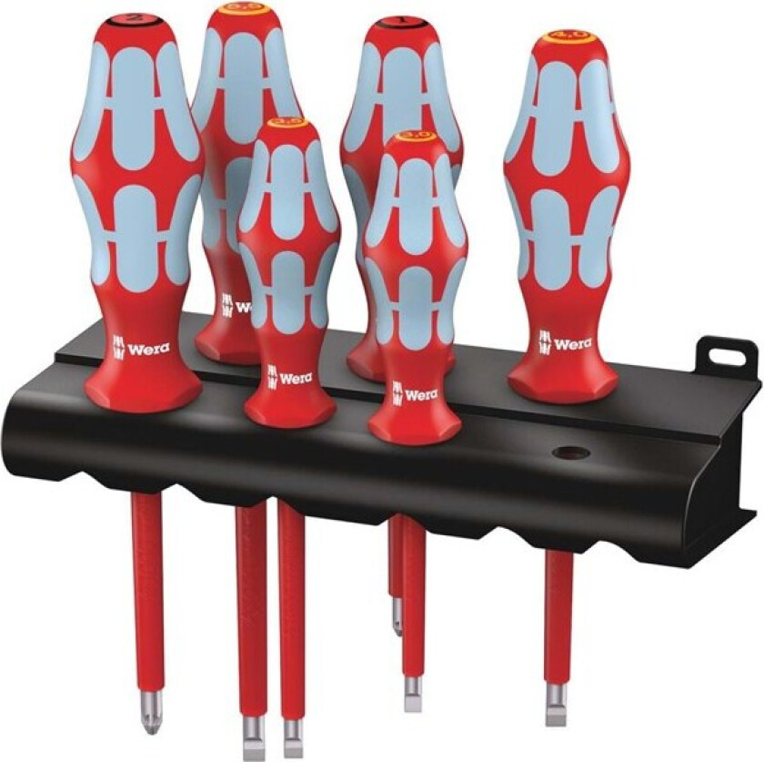 3165 i/6 Screwdriver set stainless and rack 6 pieces