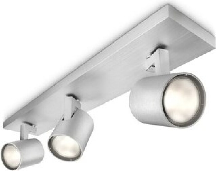 myLiving Spot, Spotlight på skinne, GU10, 3 ampuller, LED, 230 V, Aluminium