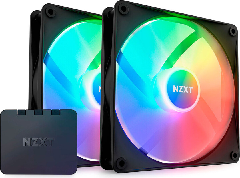 F Series F140 RGB Core - Kabinettvifte - 140 mm - svart (en pakke 2)