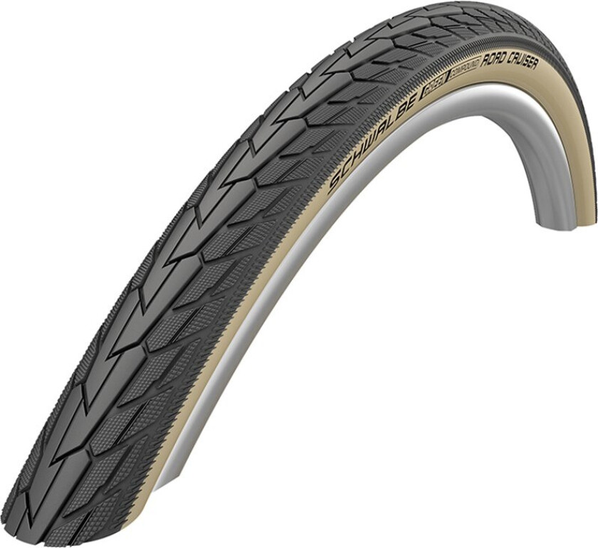 SCHWALBE Road Cruiser Non folding tire (47-622) Black/classic, Green, K-Guard, PSI max:70 PSI, Weight:800 g
