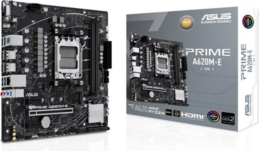 Prime A620M-E-CSM Hovedkort - AMD A620 - AMD AM5 socket - DDR5 RAM - Micro-ATX