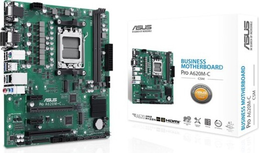 Pro A620M-C-CSM Hovedkort - AMD B650 - AMD AM5 socket - DDR5 RAM - Micro-ATX