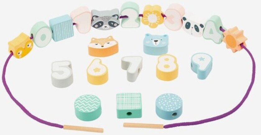 - Wooden Threading Game Animals and Numbers 22dlg. Tre