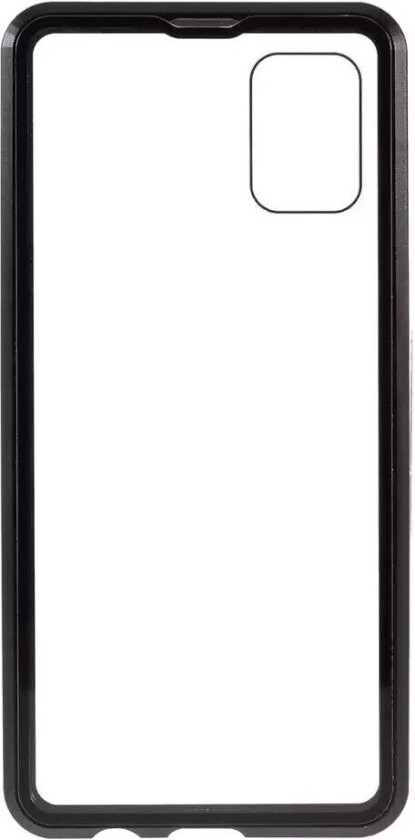 Samsung Galaxy A51 360⁰ Magnetisk Deksel med Glass Forside & Bakside - Svart