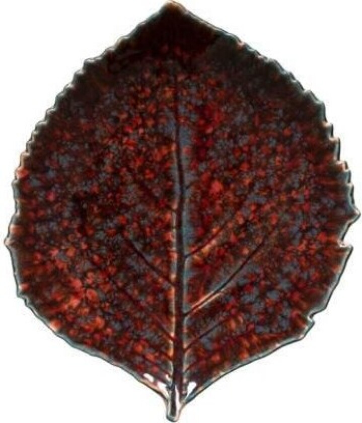 Plate Hydrangea Riviera 22 x 19 cm Garnet red/black sparkles