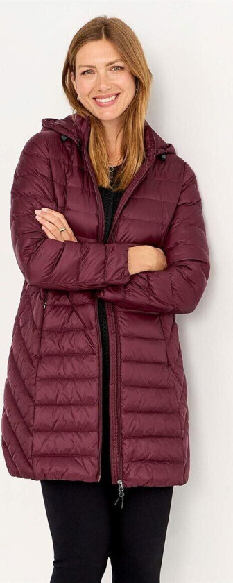 Dun jakke med hette Lovisa 38/40