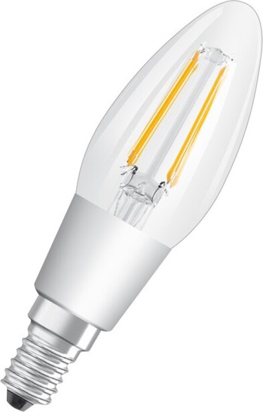 LED-lyspære STAR+ GLOWdim candle 4.5W/827 (40W) filament clear dimmable E14
