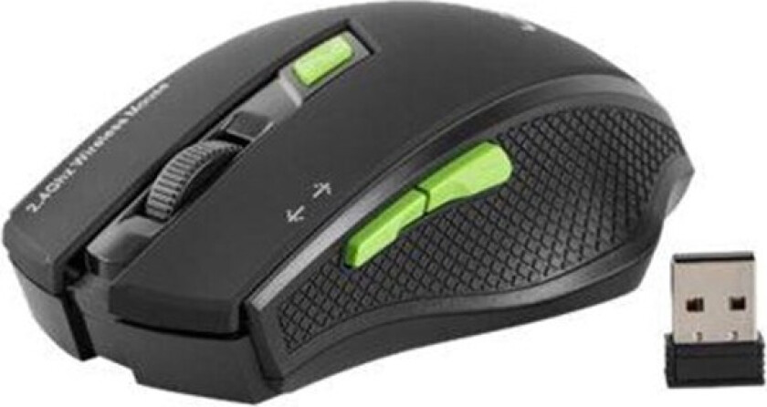 Office MY-04 - Mus - Optisk - 6 - Svart