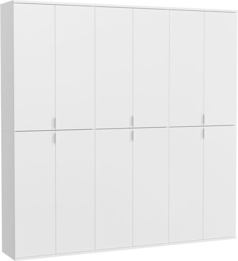 ProjektX garderobeskap 12 dører hvit.