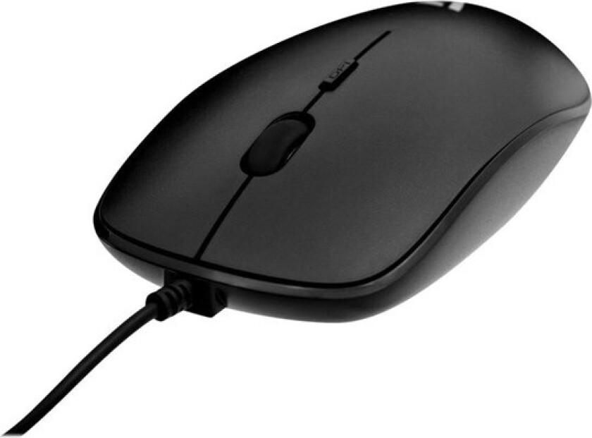 MU200-1E - Low Profile - mouse - USB - black - Mus - Optisk - 4 - Svart