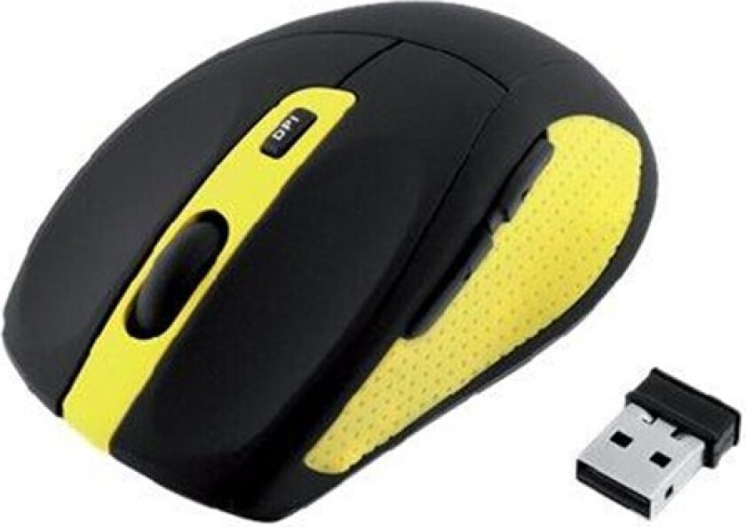 BEE2 Pro - mouse - 2.4 GHz - black yellow - Mus - Optisk - 5 - Gul
