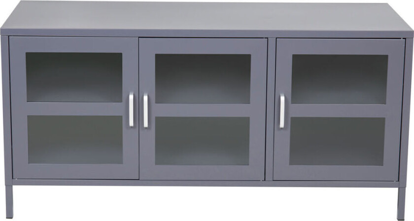 Acero TV-bord 2 dører, 2 skuffer, lysegrå.