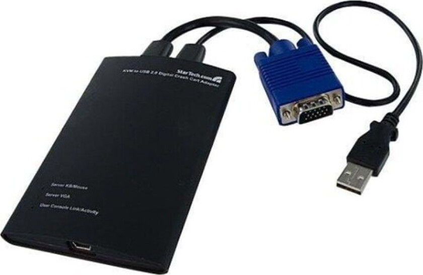 KVM Console to USB 2.0 Portable Laptop Crash Cart Adapter - KVM switch - 1 porte
