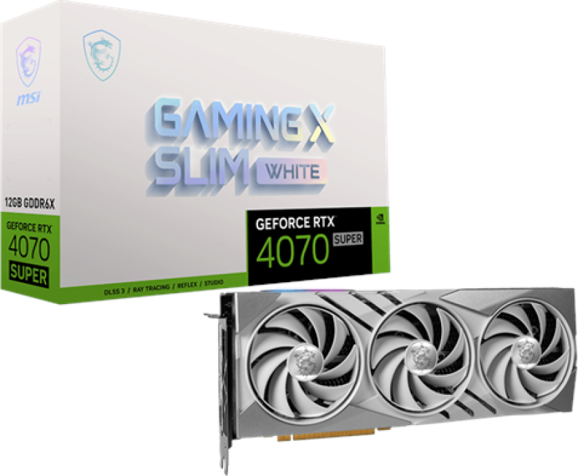 GeForce RTX 4070 SUPER 12G GAMING X SLIM - Grafikkort - 12 GB GDDR6X - HDMI, 3 x DisplayPort