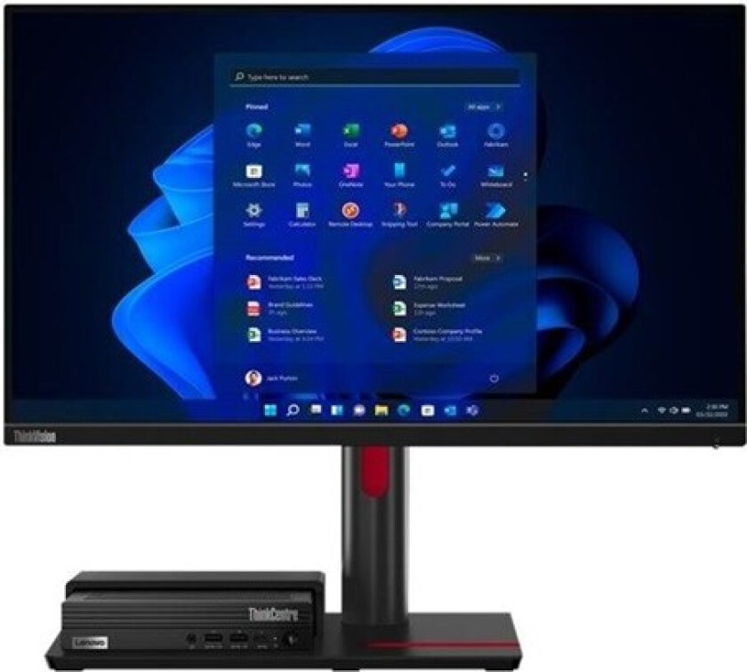 ThinkCentre Tiny-in-One Flex 24i - LED-skjerm - 24 (23.8 synlig) - 1920 x 1080 Full HD (1080p) @ 60 Hz - IPS - 250 cd/m² - 1000:1 - 4 ms - HDMI, VGA, DisplayPort - ravnsort