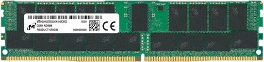 Micron - DDR4 - modul - 16 GB - DIMM 288-pin - 3200 MHz / PC4-25600 - CL22 - 1.2 V - registrert - ECC