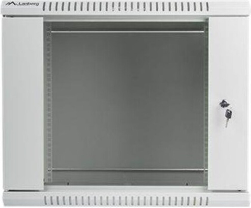- Rack skap - veggmonterbar - grå, RAL 7035 - 9U - 19