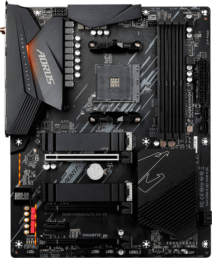Gigabyte B550 AORUS ELITE AX V2, AMD, Stik AM4, 3rd Gen AMD Ryzen™ 3, 3rd Gen AMD Ryzen 5, 3rd Gen AMD Ryzen™ 7, 3rd..., DDR4-SDRAM, 128GB, DIMM