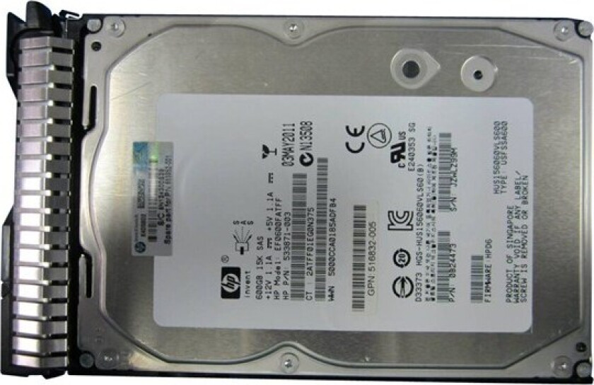 E Dual Port Enterprise - Harddisk - 600 GB - hot-swap (stasjonær) - 3.5 LFF - SAS 6Gb/s - 15000 rpm - med  SmartDrive-holder