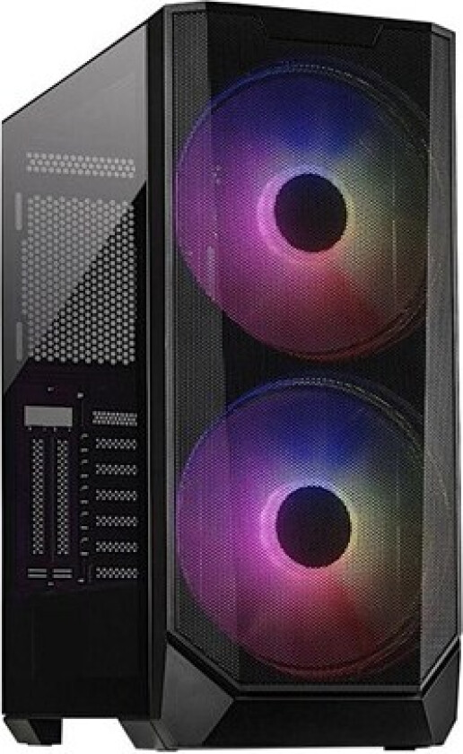 Inter-Tech IT-3503 Airstream - Gaming-tower - utvidet ATX (E-ATX) - sidepanel med vindu (herdet glass) - ingen strømforsyning (ATX) - USB/lyd