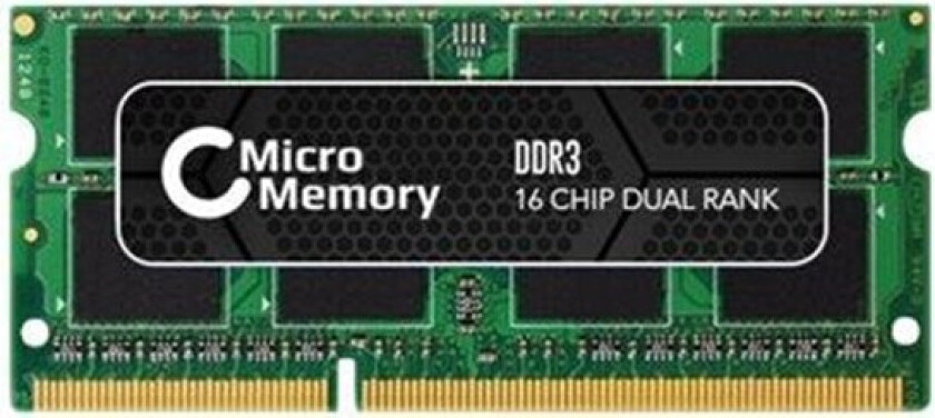 - DDR3 - modul - 4 GB - SO DIMM 204-pin - 1333 MHz / PC3-10600 - CL9 - 1.5 V - ikke-bufret - ikke-ECC
