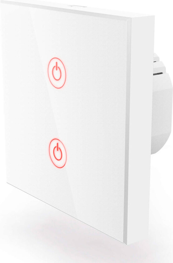 Bilde av WiFi Touch Wall Switch - Lysbryter - trådløs - 2.4 Ghz - hvit