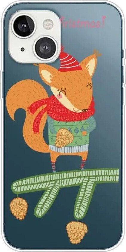 iPhone 15 Fleksibelt Juledeksel i Plast - Ekorn