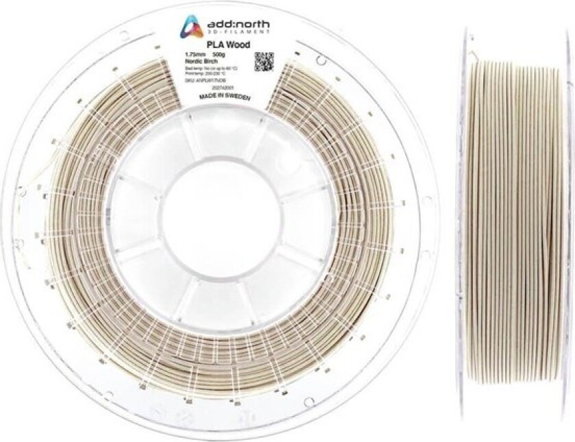 PLA Wood 1.75mm 500g Nordic Birch