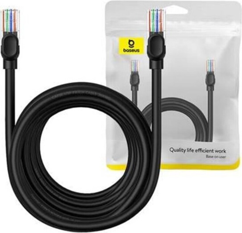 Ethernet CAT5 8m network cable (black)