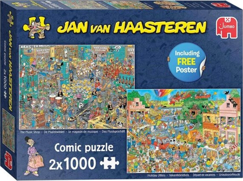 Puzzle Jan van Haasteren - The Music Shop & Holiday Knives (2X1000 pcs)
