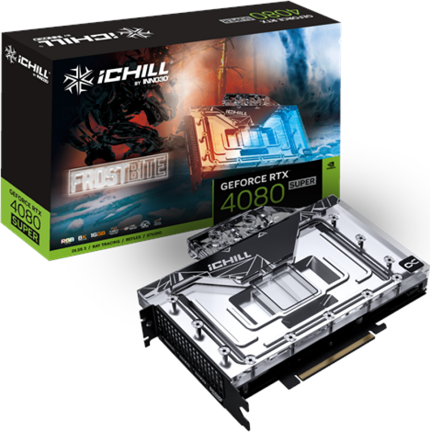 GeForce RTX 4080 SUPER iCHILL Frostbite - 16GB GDDR6X RAM - Grafikkort