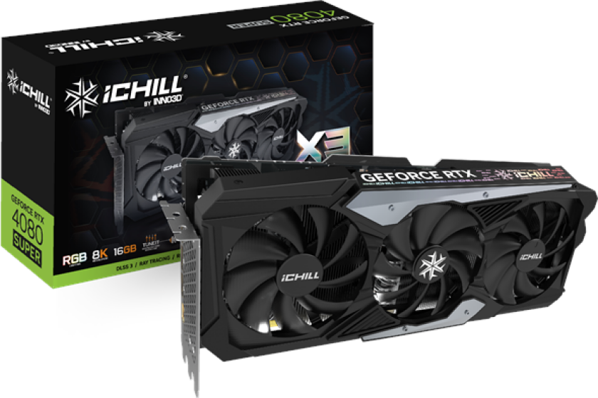 GeForce RTX 4080 SUPER iCHILL X3 - 16GB GDDR6X RAM - Grafikkort