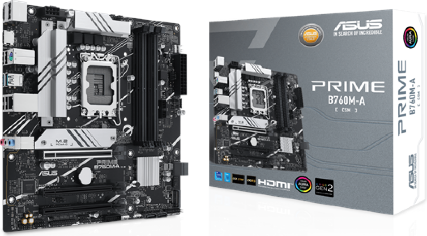 PRIME B760M-A-CSM Hovedkort - Intel B760 - Intel LGA1700 socket - DDR5 RAM - Micro-ATX