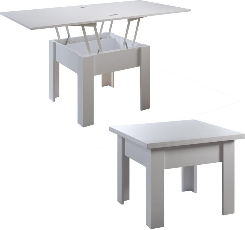 Flipp sofabord, spisebord hvit.