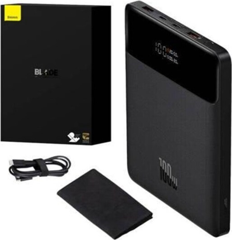 Powerbank Blade 20000mAh 100W (black) Nødlader - Svart - 20000 mAh