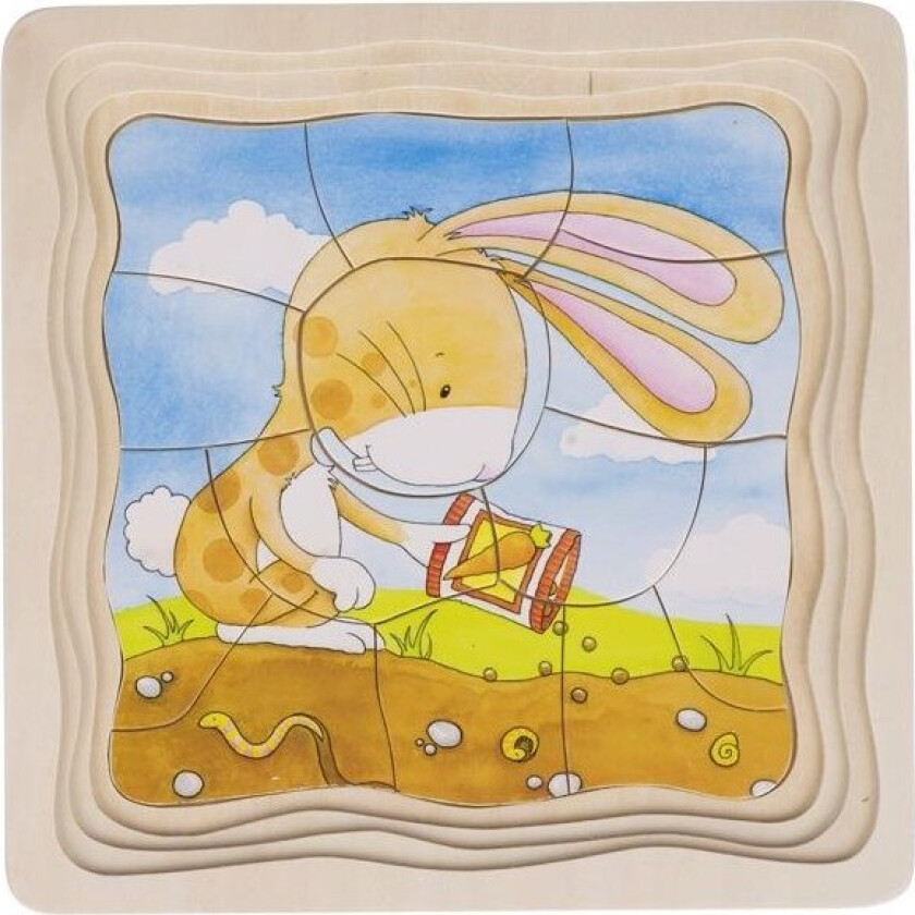 Wooden Layer Puzzle - Vegetable Garden 53pcs. Tre