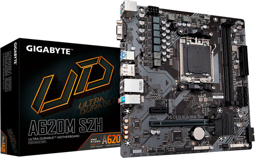 A620M S2H Hovedkort - AMD A620 - AMD AM5 socket - DDR5 RAM - Micro-ATX