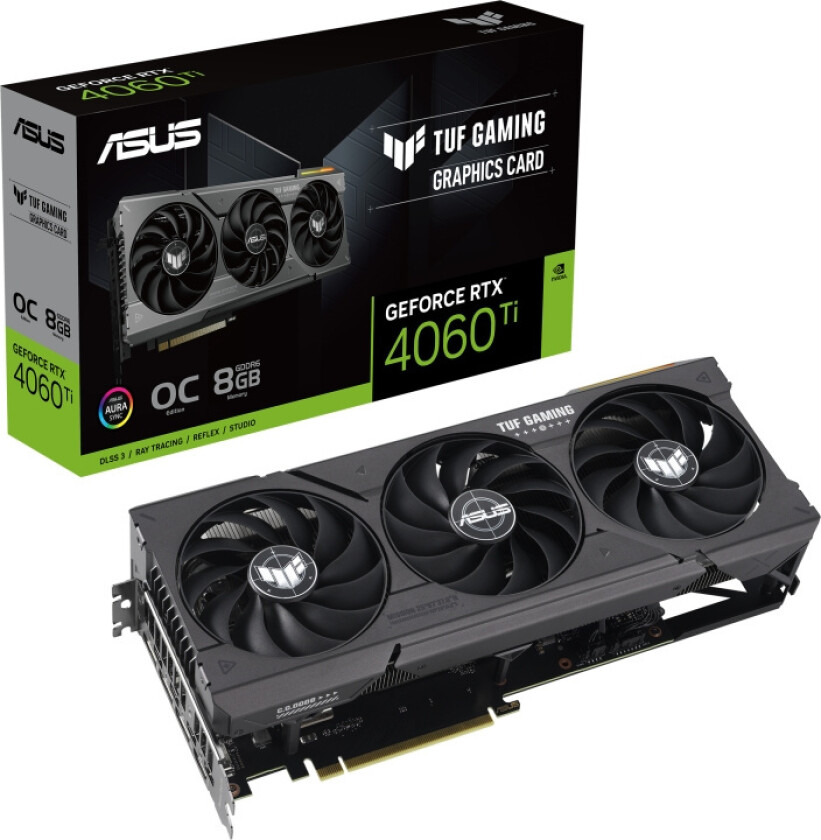 GeForce RTX 4060 Ti TUF OC - 8GB GDDR6 RAM - Grafikkort