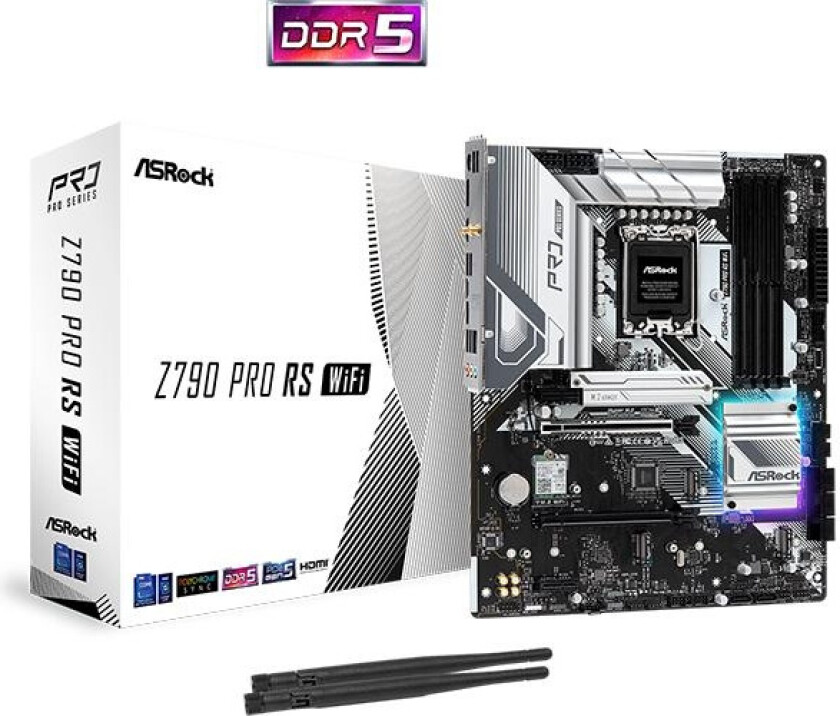 Z790 Pro RS WiFi Hovedkort - Intel Z790 - Intel LGA1700 socket - DDR5 RAM - ATX