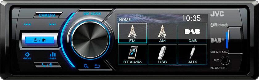 KD-X561DBT - digital receiver - display 3" - in-dash unit - Single-DIN